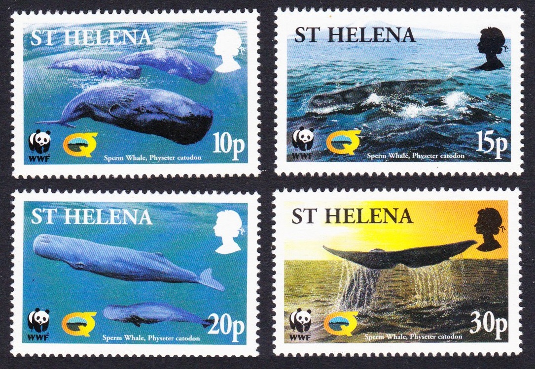 Saint Helena WWF Sperm Whale 4v 2002 MNH SG#872-875 MI#852-855 Sc#813-816