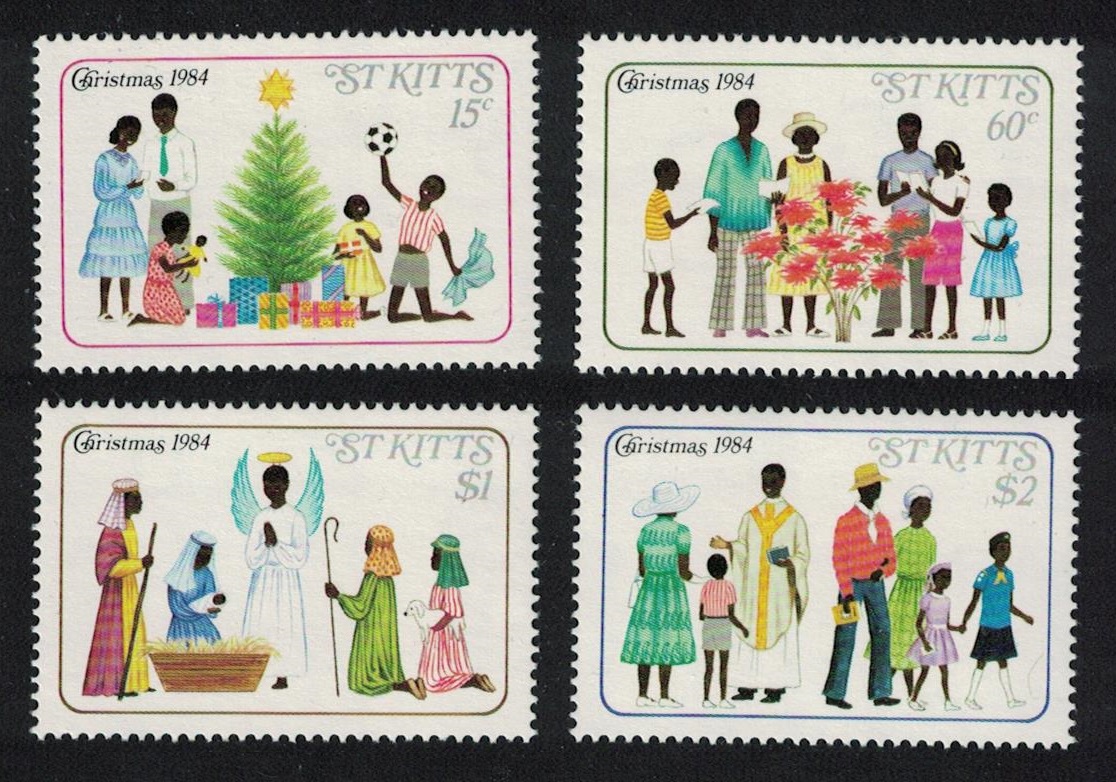 Saint Kitts Christmas 4v 1984 MNH SG#165-168