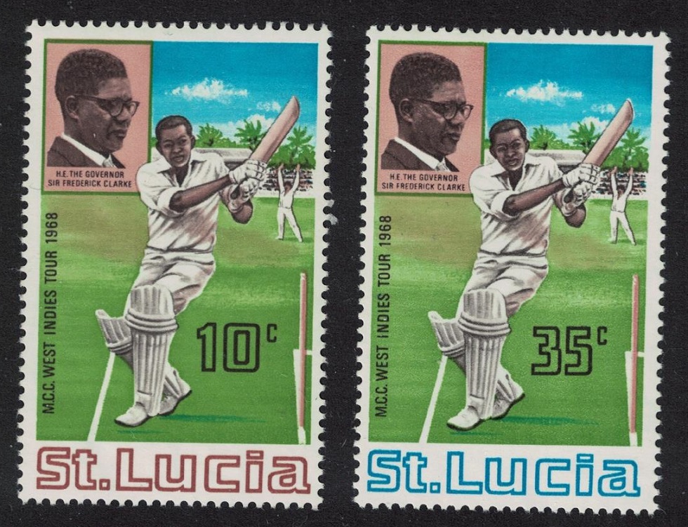 Saint Lucia Cricket MCC&#39;s West Indies Tour 2v 1968 MNH SG#243-244 Sc#229-230