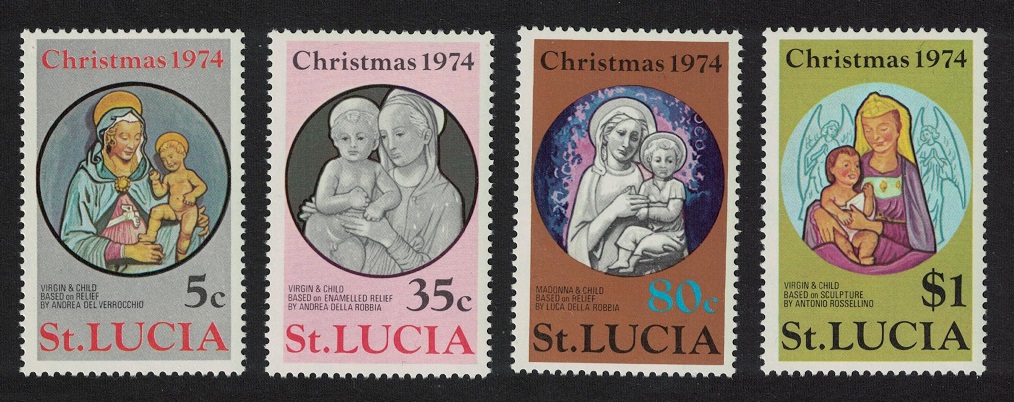 Saint Lucia Christmas 4v 1974 MNH SG#384-387