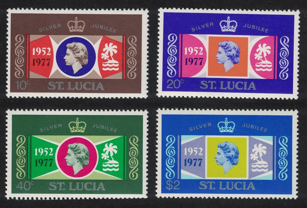 Saint Lucia Silver Jubilee 4v 1977 MNH SG#443-446