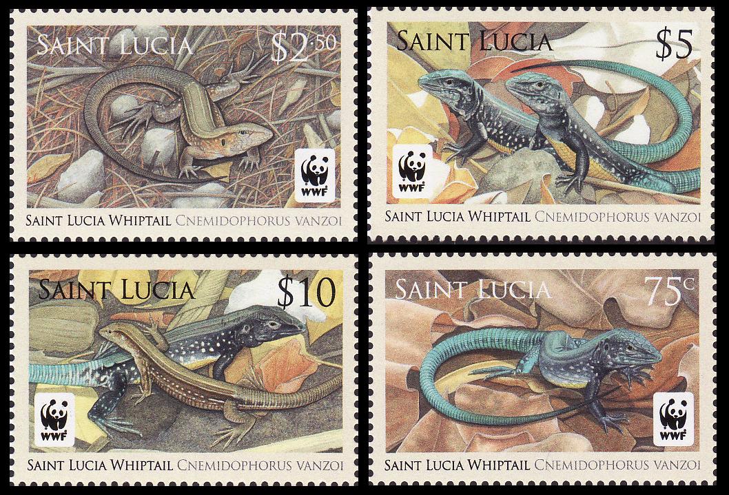 Saint Lucia WWF Whiptail 4v 2008 MNH SG#1370-1373 MI#1275-1278 Sc#1251-1254