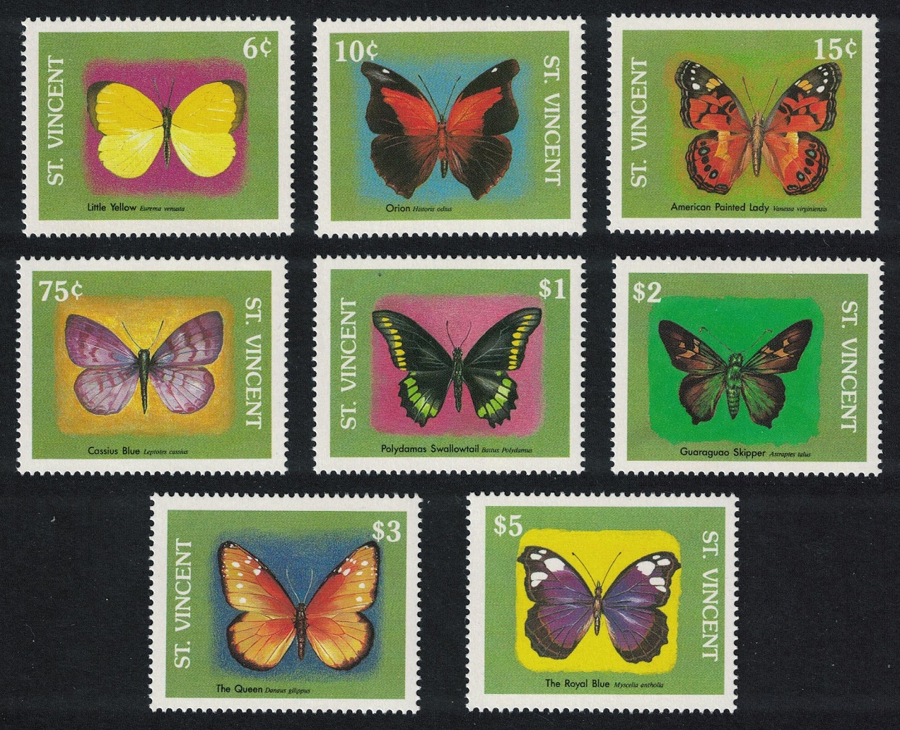 Saint Vincent Butterflies 8v 1989 MNH SG#1352-1359