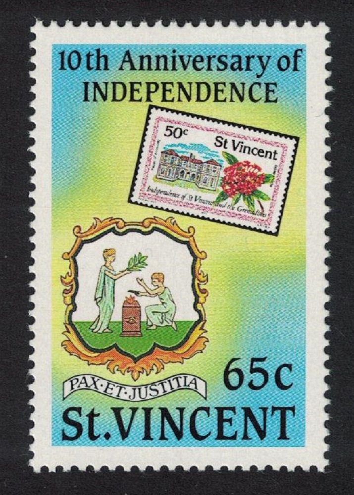 Saint Vincent Tenth Anniversary of Independence 1989 MNH SG#1489