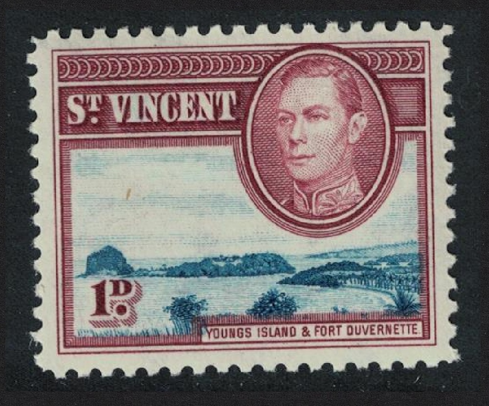 Saint Vincent Young&#39;s Island and Fort Duvernette 1d 1938 MNH SG#150