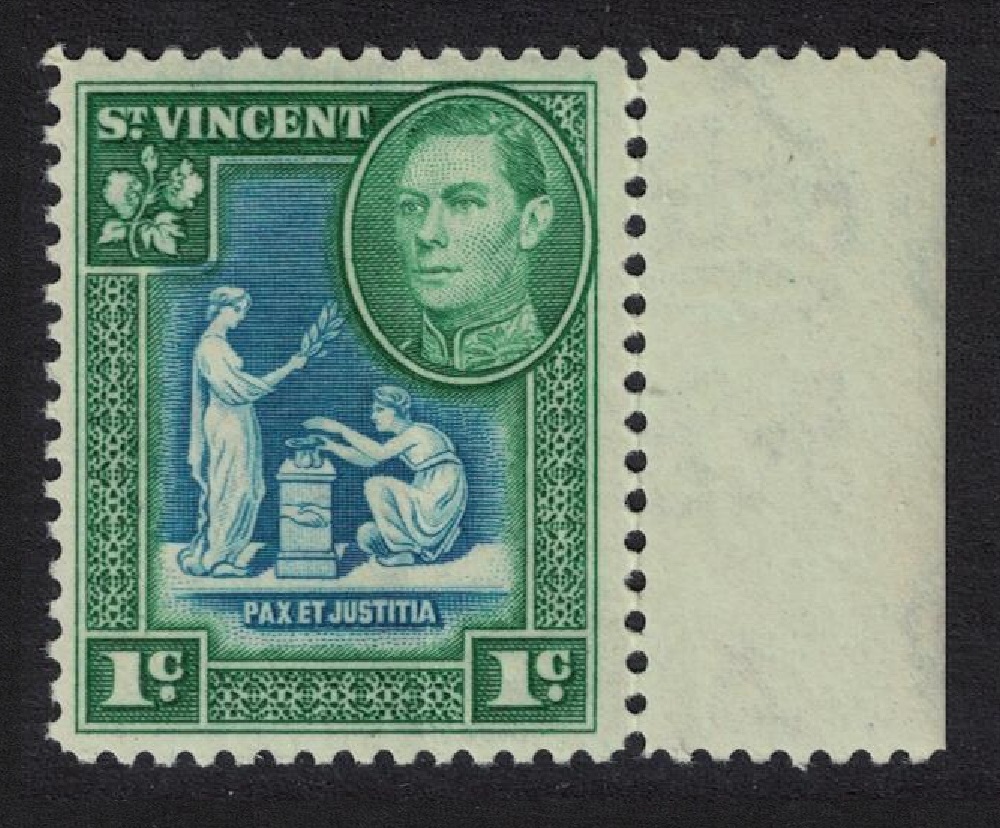 Saint Vincent &#39;Pax et Justitia&#39; Value in cents 1c 1949 MNH SG#164