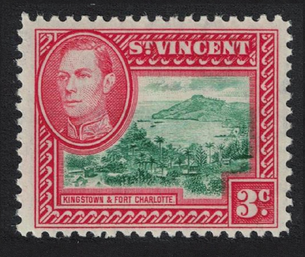 Saint Vincent Kingstown and Fort Charlotte 3c 1949 MNH SG#166