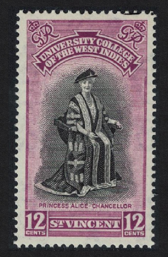 Saint Vincent Princess Alice BWI University College 12c 1951 MNH SG#183