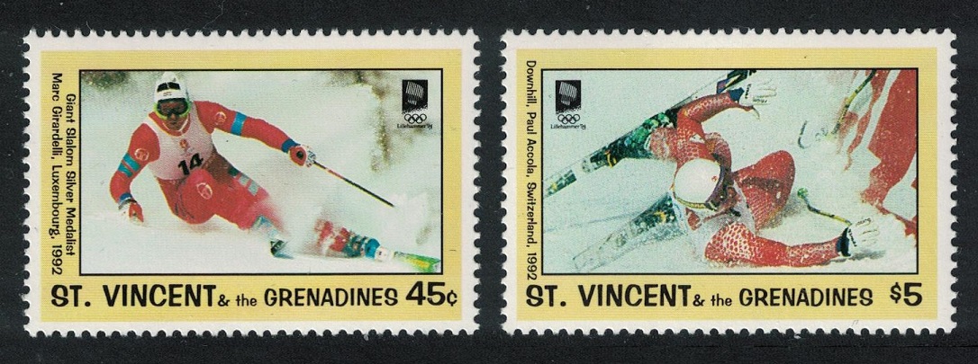 Saint Vincent Winter Olympic Albertville Winners 1993 MNH SG#2280+2292 MI#2445-2446