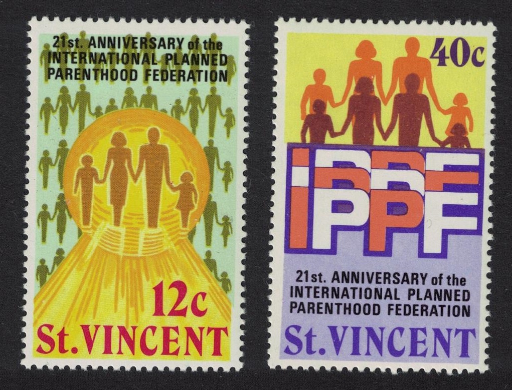 Saint Vincent International Planned Parenthood Federation 2v 1973 MNH SG#372-373