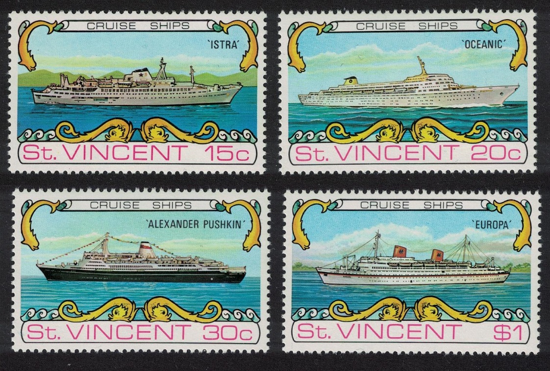 Saint Vincent Cruise Ships 4v 1974 MNH SG#387-390