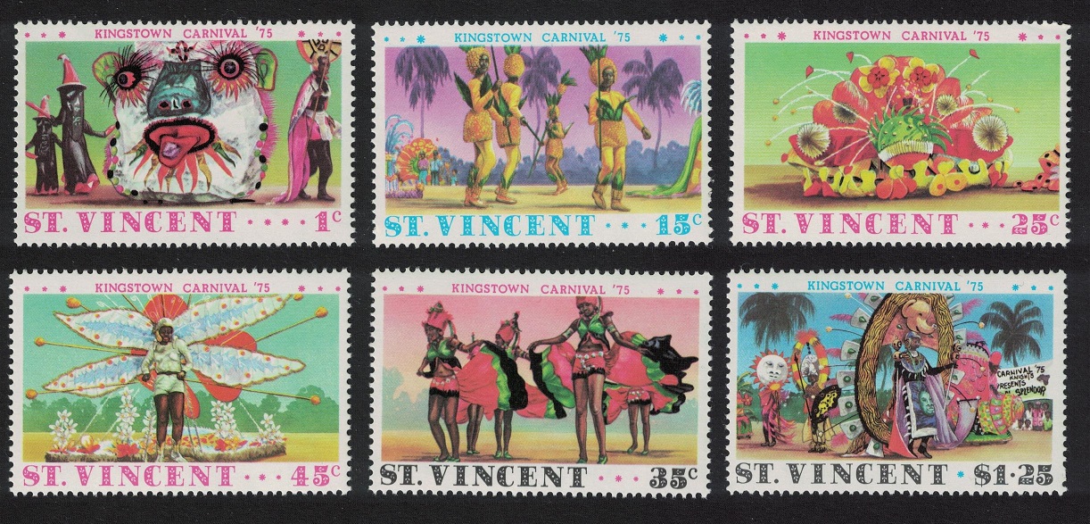 Saint Vincent Kingstown Carnival 6v 1975 MNH SG#415-420