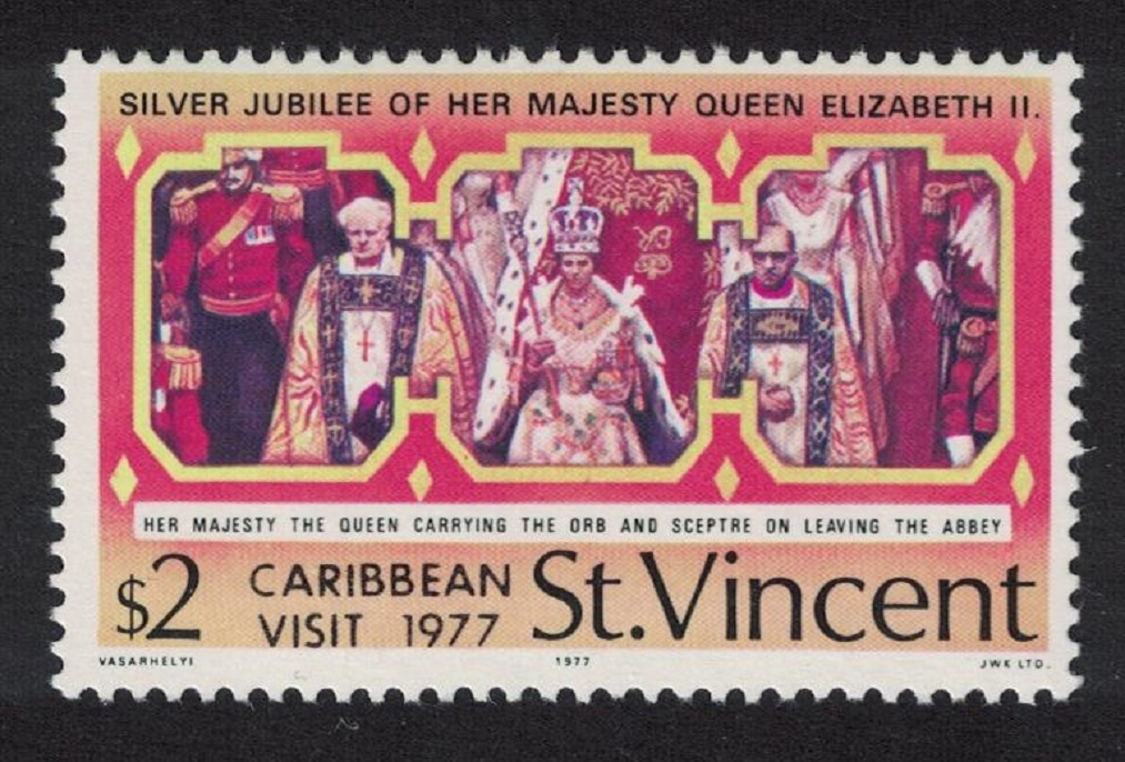 Saint Vincent Royal Visit optd &#39;CARIBBEAN VISIT 1977&#39; 1977 MNH SG#540