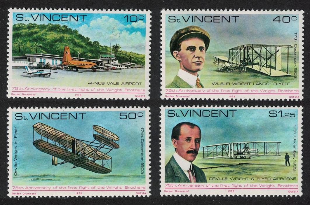 Saint Vincent Powered Flight 4v 1978 MNH SG#566-569 Sc#537-540