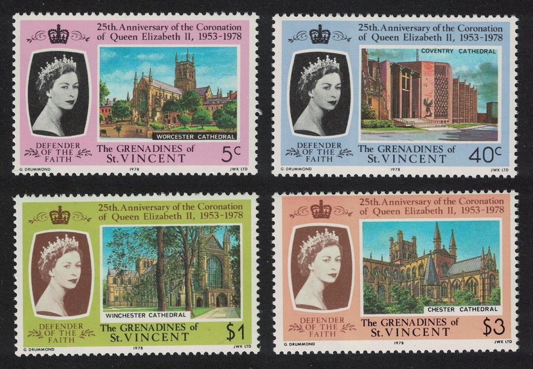 Saint Vincent Grenadines Coronation British Cathedrals 4v 1978 MNH SG#130-133