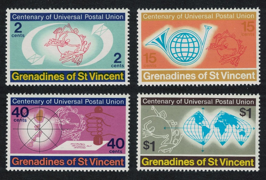 Saint Vincent Grenadines Centenary of UPU 4v 1974 MNH SG#26-29