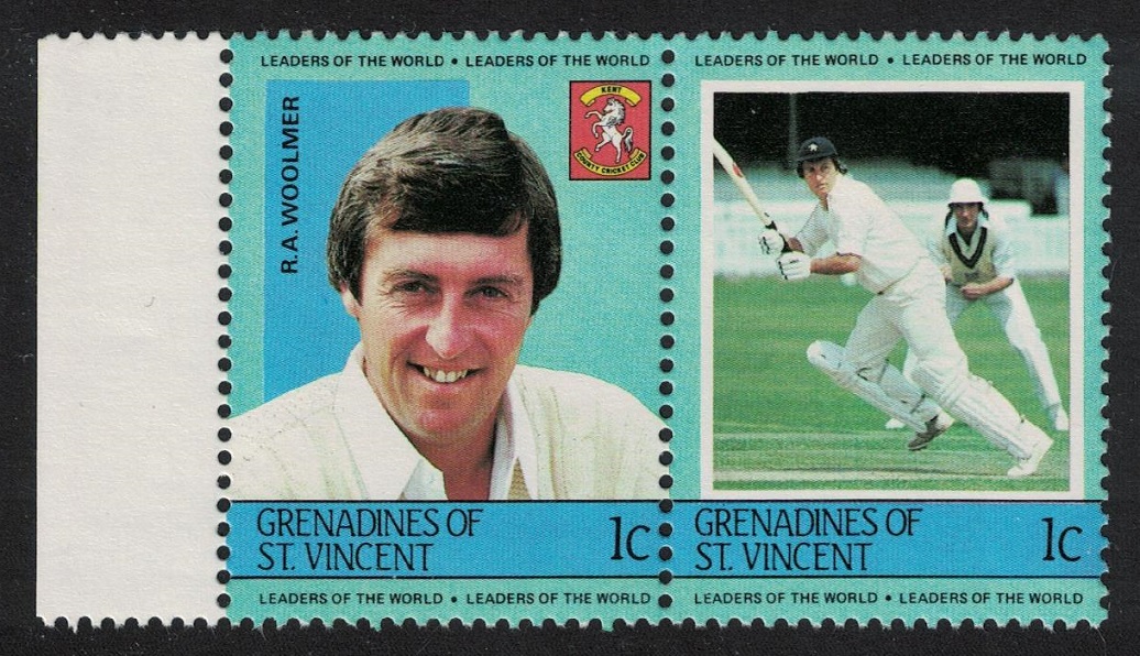 Saint Vincent Grenadines R. A. Woolmer Cricketer 1984 MNH SG#291-292