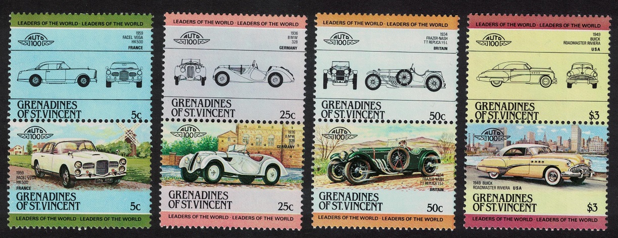 Saint Vincent Grenadines Automobiles 8v 1984 MNH SG#339-346