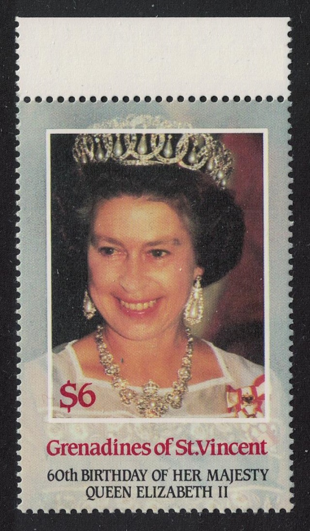 Saint Vincent Grenadines 60th Birthday of Queen Elizabeth II $6 1986 MNH SG#462