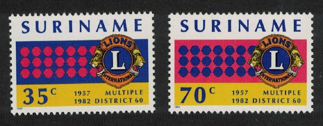 Suriname Lions Club 2v 1982 MNH SG#1077-1078