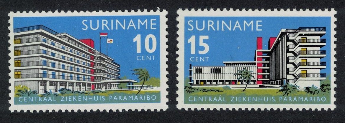 Suriname Central Hospital Paramaribo 2v 1966 MNH SG#583-584