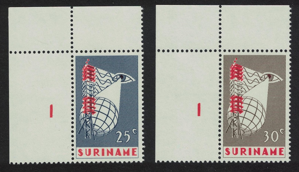 Suriname Television Service 2v Corners 1966 MNH SG#596-597