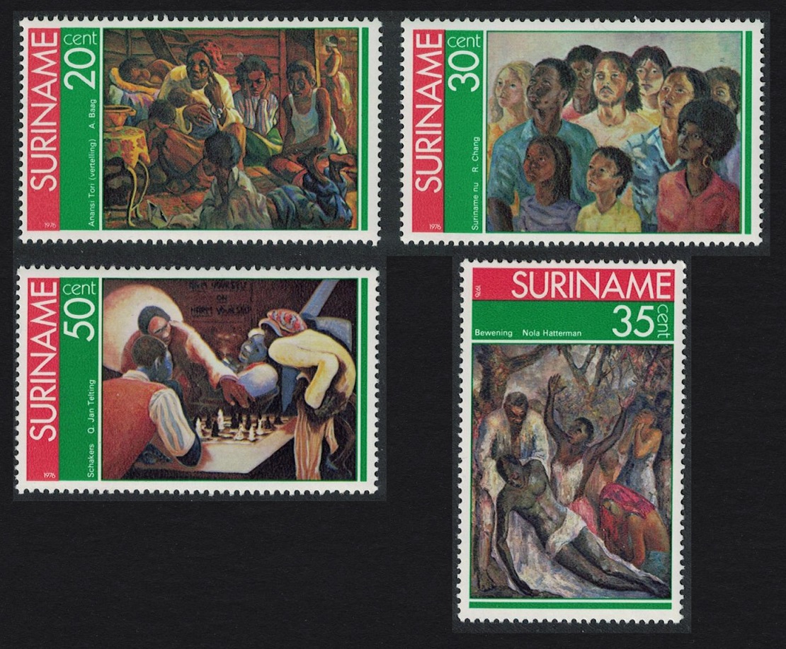 Suriname Paintings by Surinam Artists 4v 1976 MNH SG#832-835