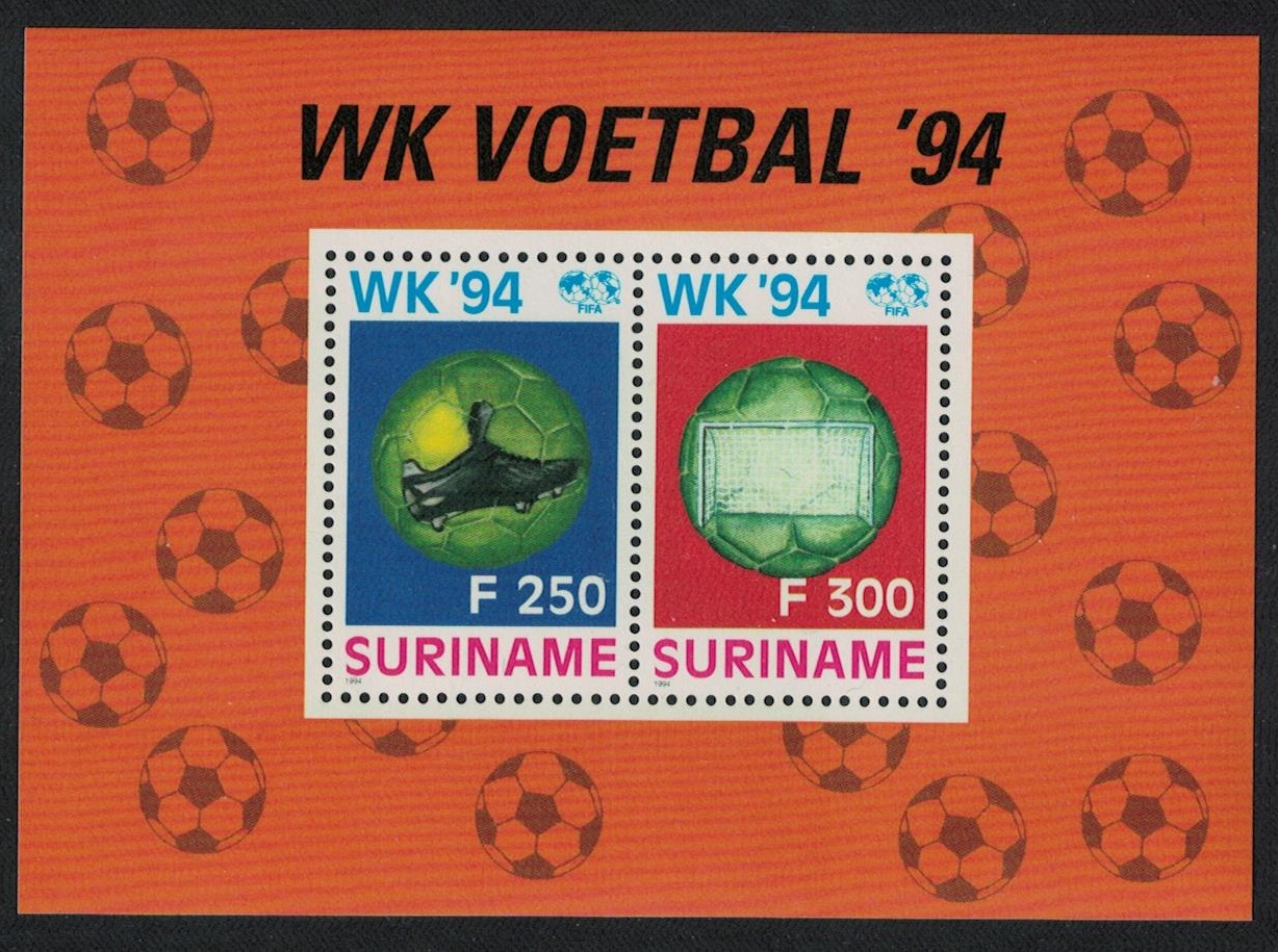 Suriname World Cup Football Championship USA MS 1994 MNH SG#MS1593