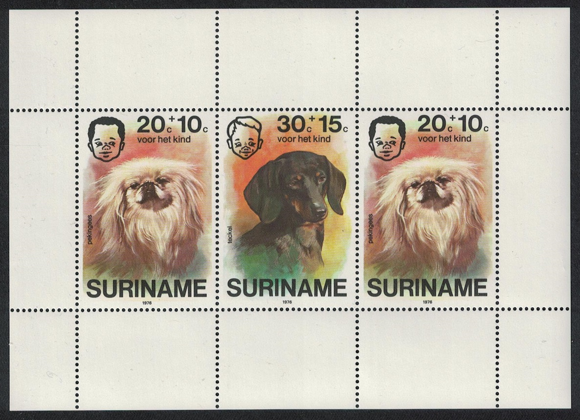 Suriname Pet Dogs MS 1976 MNH SG#MS843 MI#Block 17