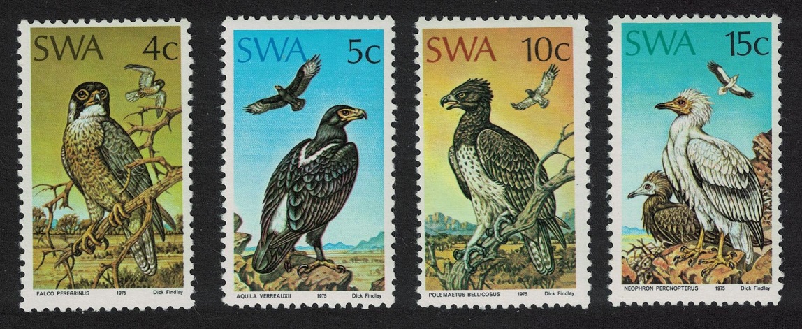 South West Africa Falcon Eagle Vulture Protected Birds of Prey 4v 1975 MNH SG#270-273 MI#402-406 Sc#373-376