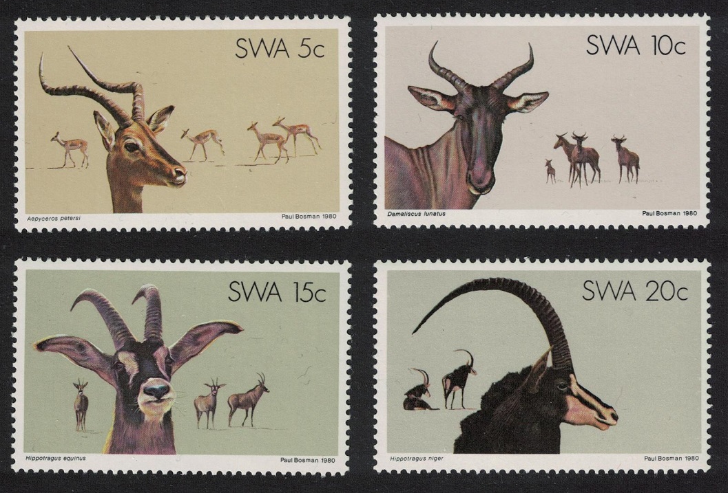 South West Africa Antelopes 4v 1980 MNH SG#345-348 MI#472-475