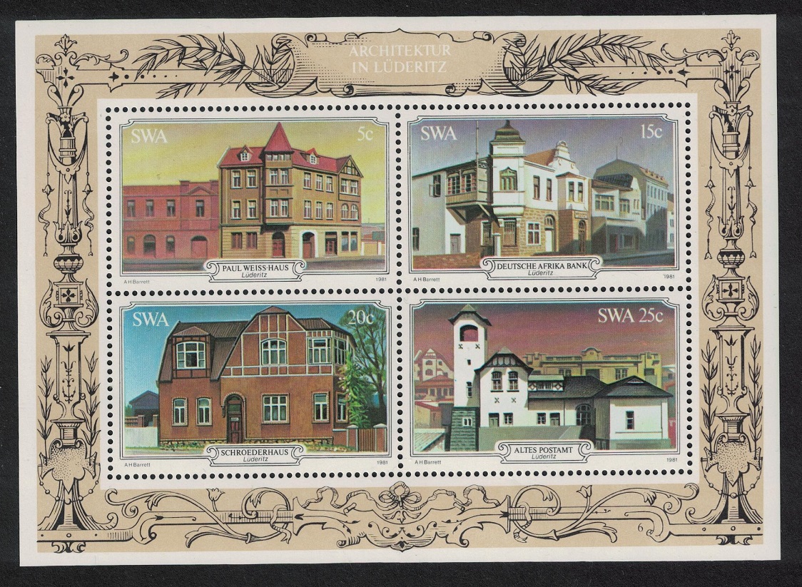 South West Africa Historic Buildings of Luderitz MS 1981 MNH SG#MS385