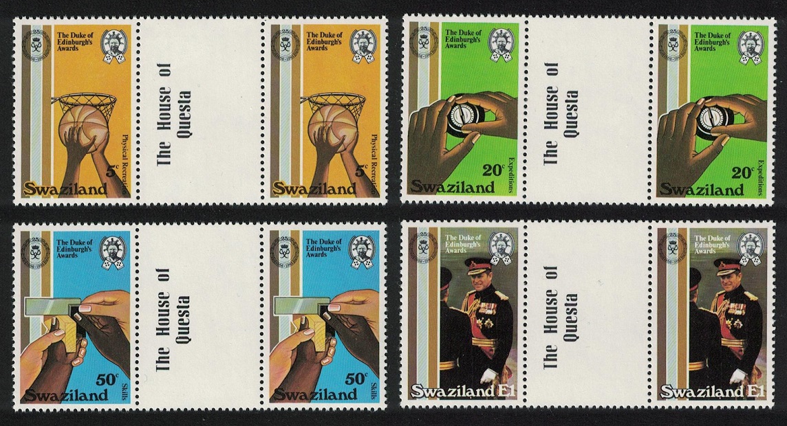 Swaziland Basketball Duke of Edinburgh Award Scheme 4v Gutter Pairs 1981 MNH SG#385-388 Sc#391-394