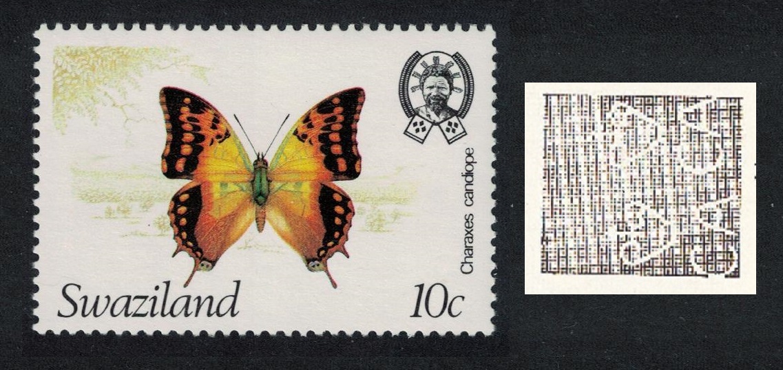 Swaziland Butterfly &#39;Charaxes candiope&#39; 10c Wmk Crown to Left 1982 MNH SG#394w