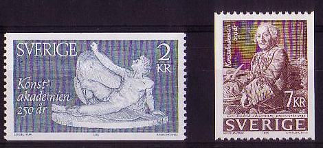 Sweden Academy of Fine Arts 2v 1985 MNH SG#1265-1266