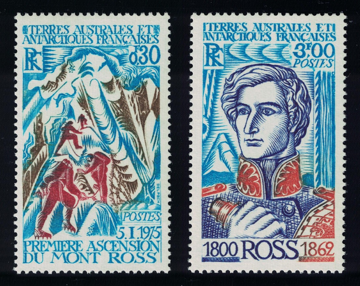 French Southern and Antarctic Territories Ross Commemoration 2v 1976 MNH SG#111-112 MI#109-110