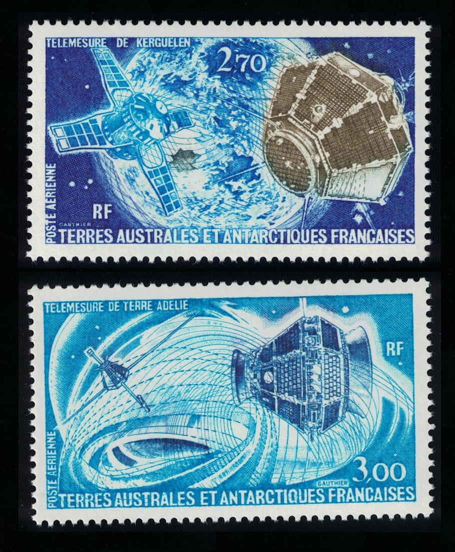 French Southern and Antarctic Territories Satellites 2v 1977 MNH SG#120-121 MI#120-121 Sc#C52-C53