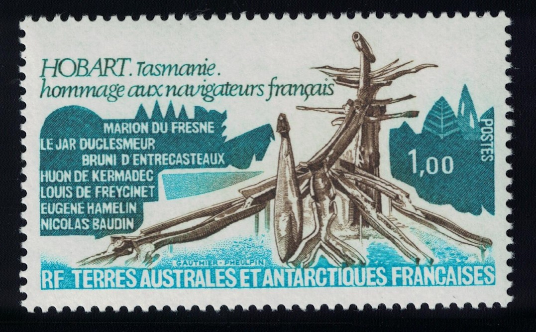 French Southern and Antarctic Territories French Navigators&#39; Memorial Hobart 1978 MNH SG#127 MI#126 Sc#81