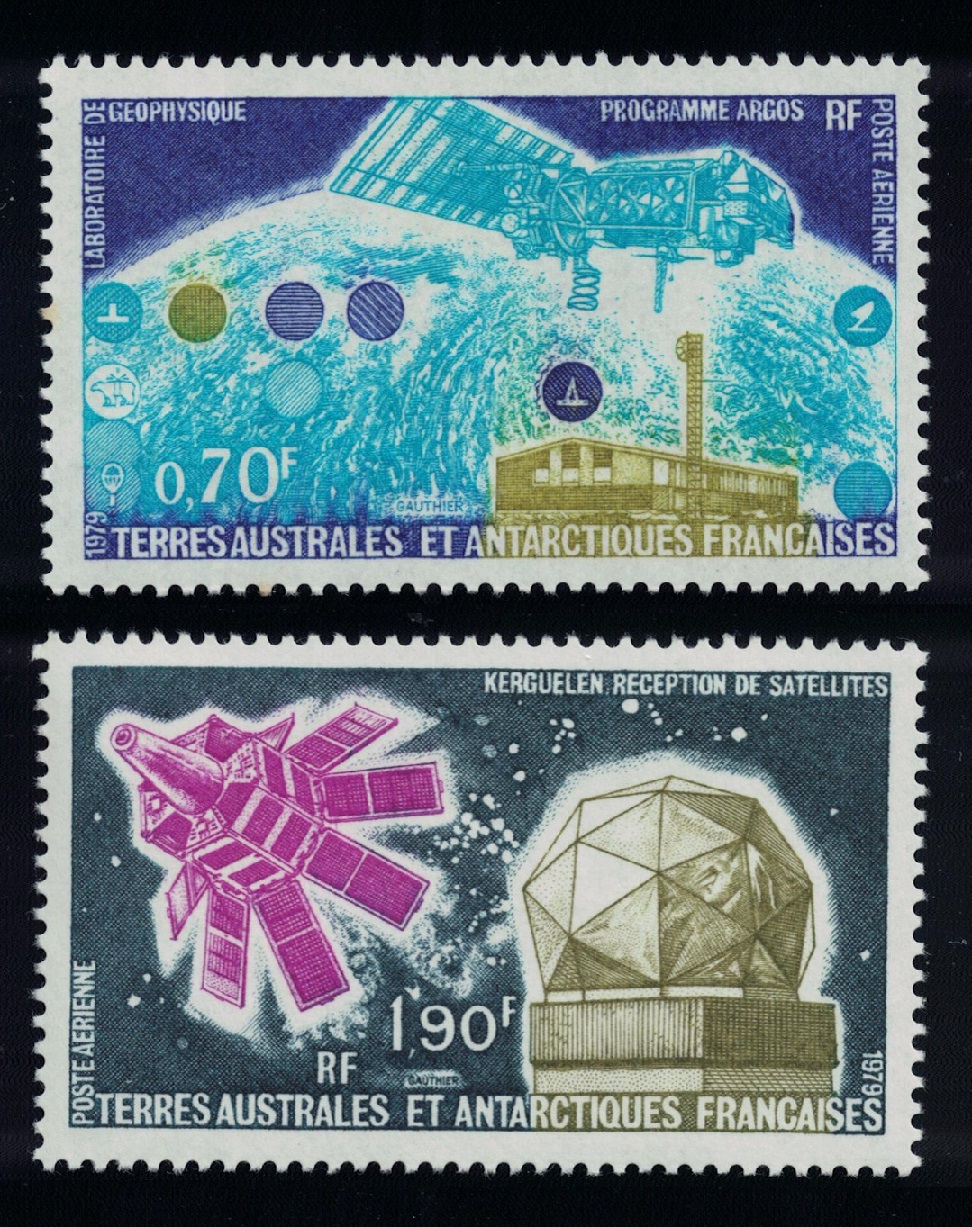 French Southern and Antarctic Territories Satellite Research 2v 1979 MNH SG#128-129 MI#128-129 Sc#C50-C51