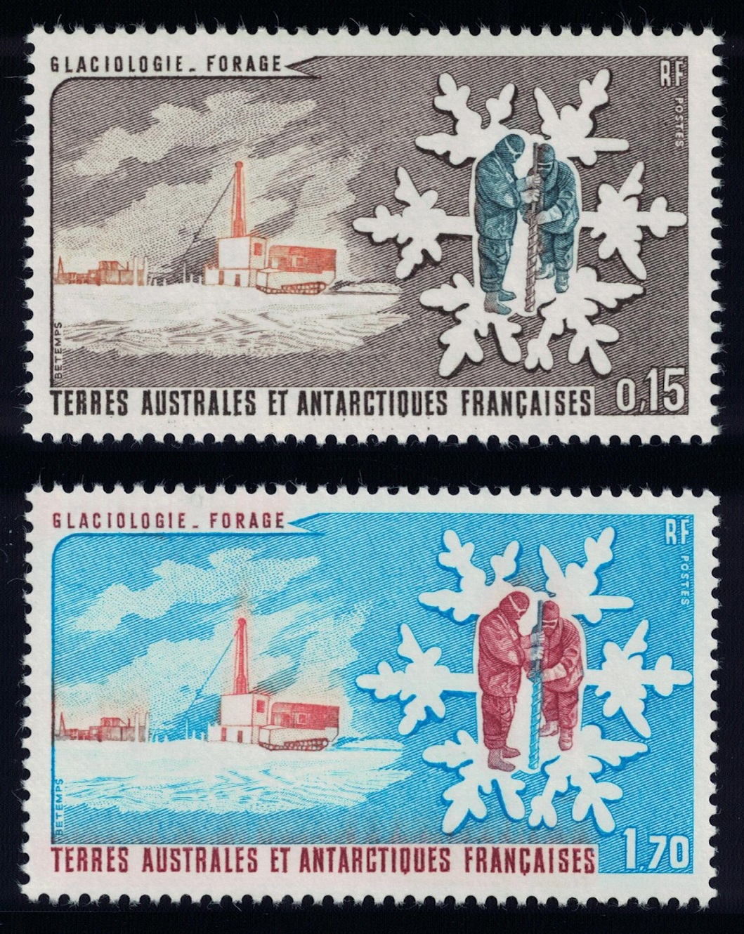 French Southern and Antarctic Territories Glaciology 2v 1984 MNH SG#182-183 MI#182-183