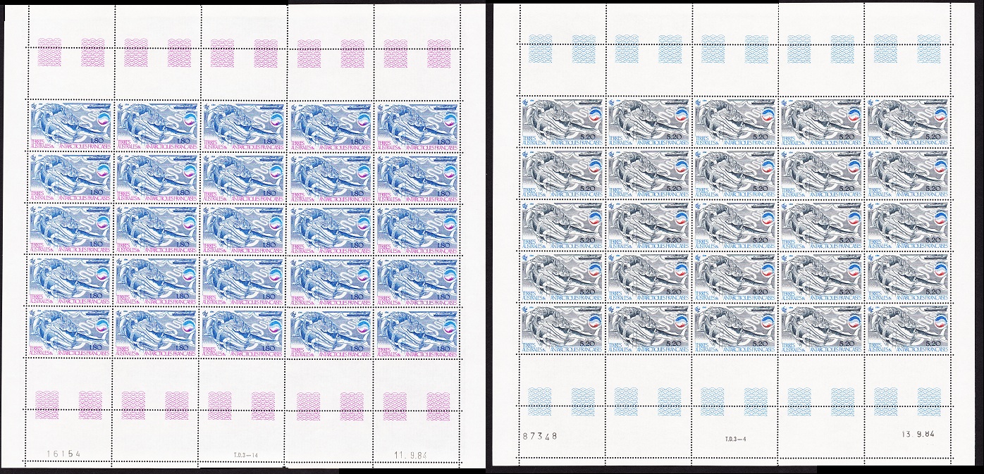 French Southern and Antarctic Territories Biomass 2v Full Sheets 1985 MNH SG#200-201 MI#200-201