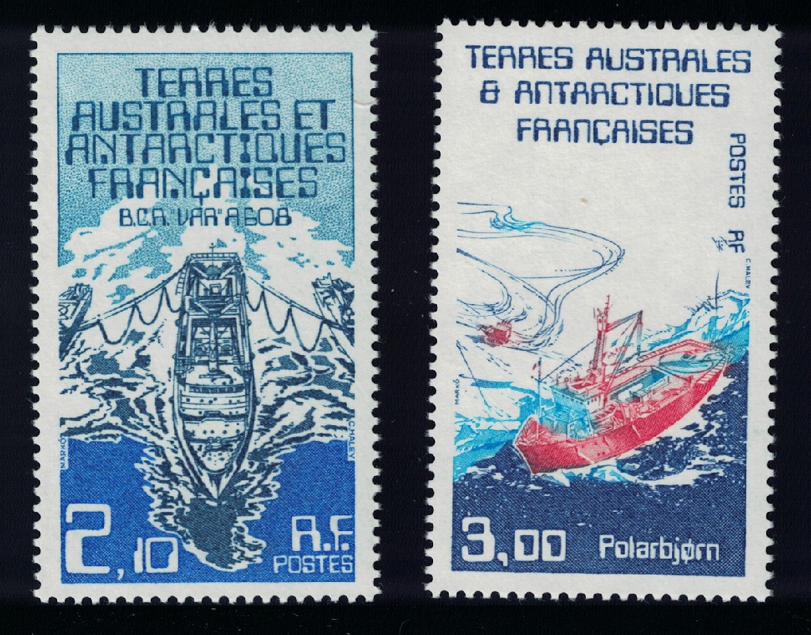 French Southern and Antarctic Territories Ships 2v 1986 MNH SG#212-213 MI#212-213