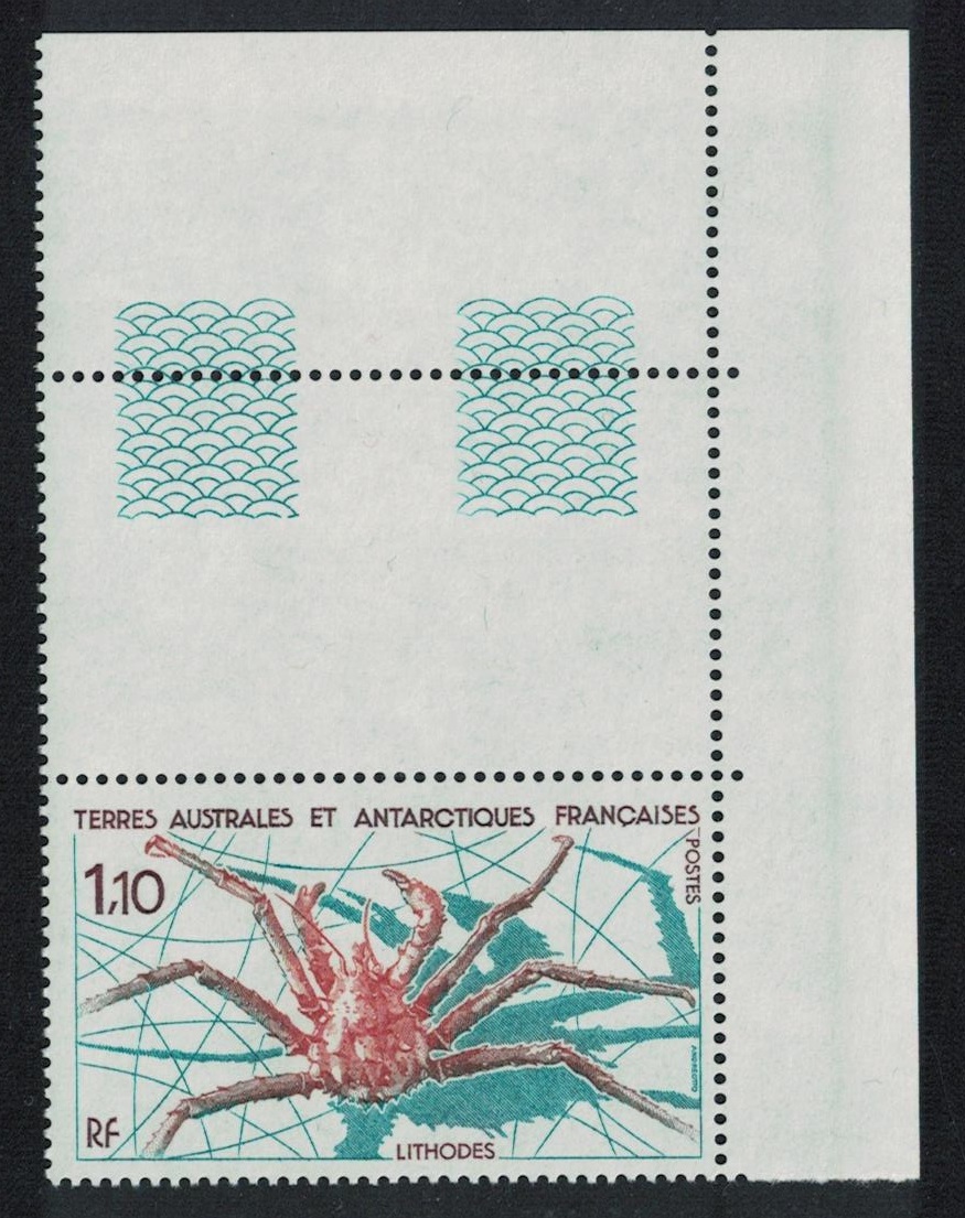 French Southern and Antarctic Territories Crab 1.10 Fr T2 Corner 1989 MNH SG#244 MI#247