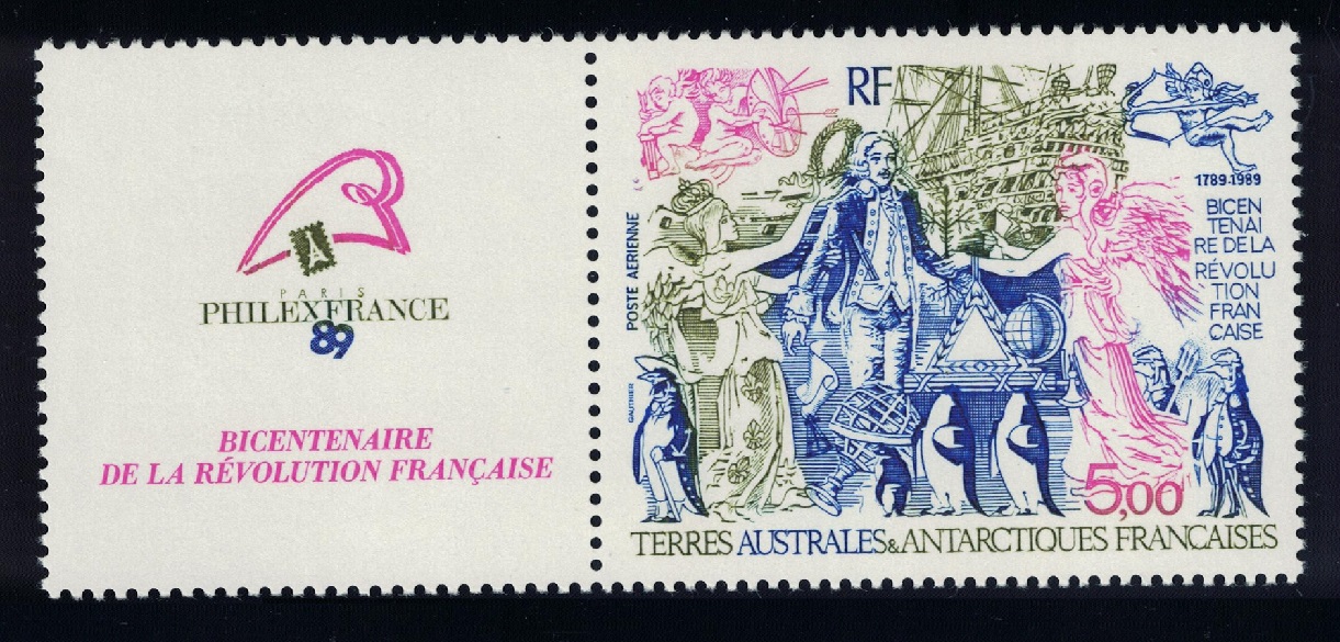 French Southern and Antarctic Territories French Revolution with label 1989 MNH SG#256 MI#256