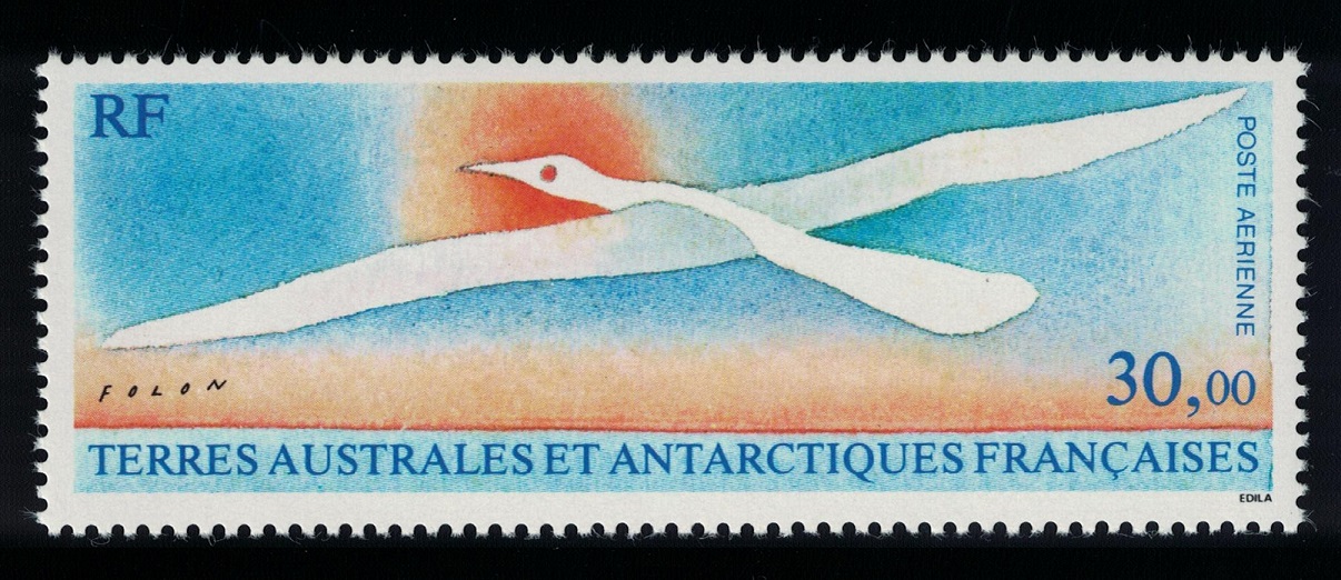 French Southern and Antarctic Territories Painting &#39;Bird&#39; by Folon 1990 MNH SG#270 Sc#C113