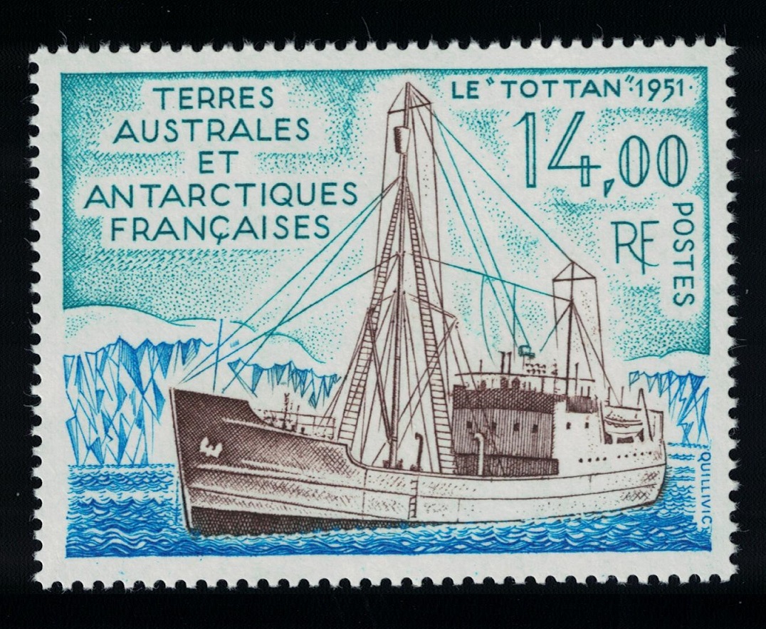 French Southern and Antarctic Territories &#39;Tottan&#39; supply ship 1992 MNH SG#301 MI#294