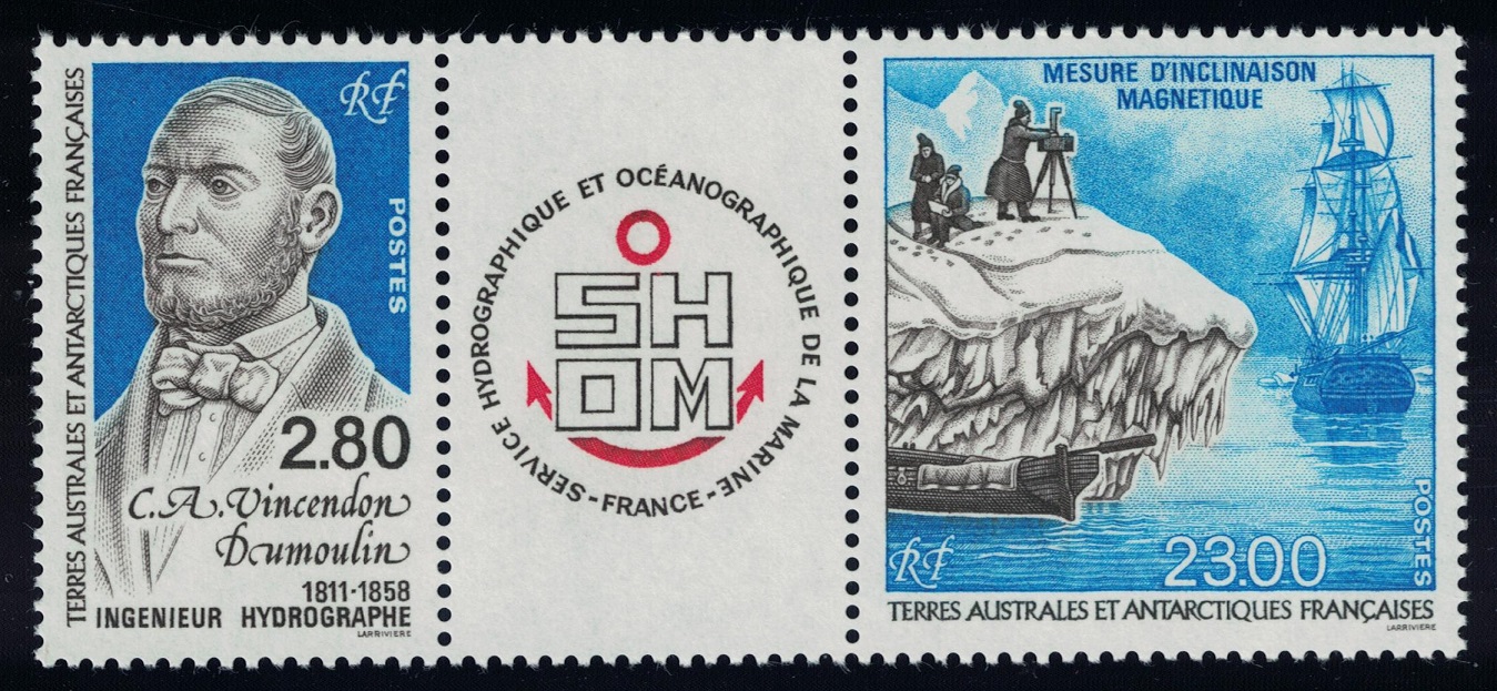 French Southern and Antarctic Territories Navy Hydrographic and Oceanographic Service Ship 2v Strip 1994 MNH SG#326-327 MI#324-325