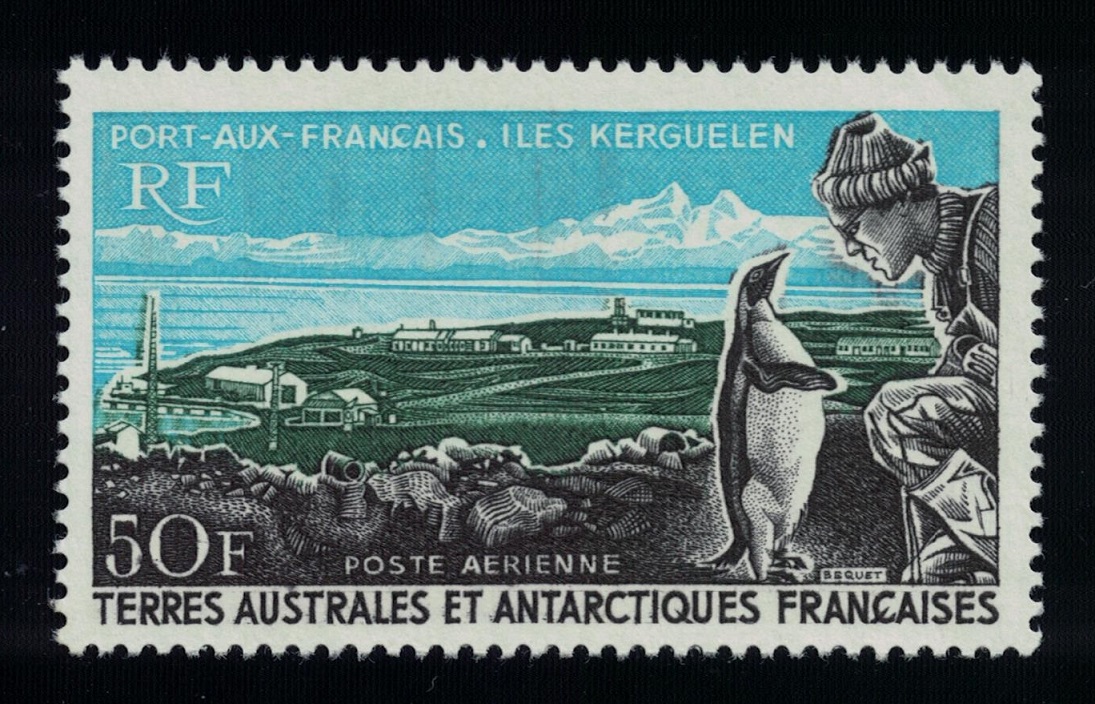 French Southern and Antarctic Territories Birds Port-aux-Francais and Penguins 1968 MNH SG#46 MI#40 Sc#C14