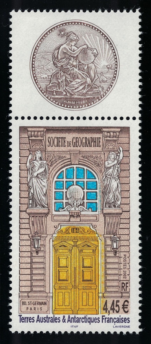 French Southern and Antarctic Territories 181st Anniversary of French Geographical Society Top Label 2002 MNH SG#494 MI#499