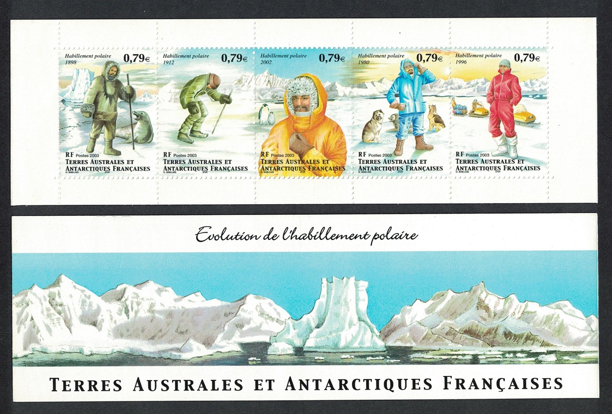 French Southern and Antarctic Territories Polar Clothing 5v Booklet 2003 MNH SG#503-507 MI#515-519